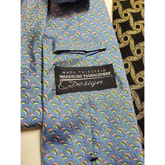 4 Silk Ties Men's Valentino Lanvin D&G Thiesfeld - Picture 9 of 10